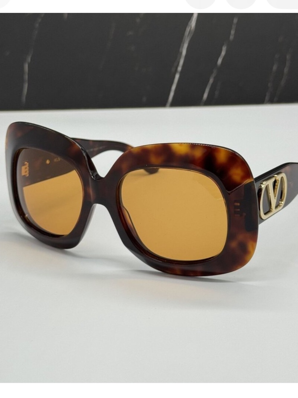 AUTHENTIC Valentino Oversized VLS-180 Havana Brown Tortoise Brand New Full Box